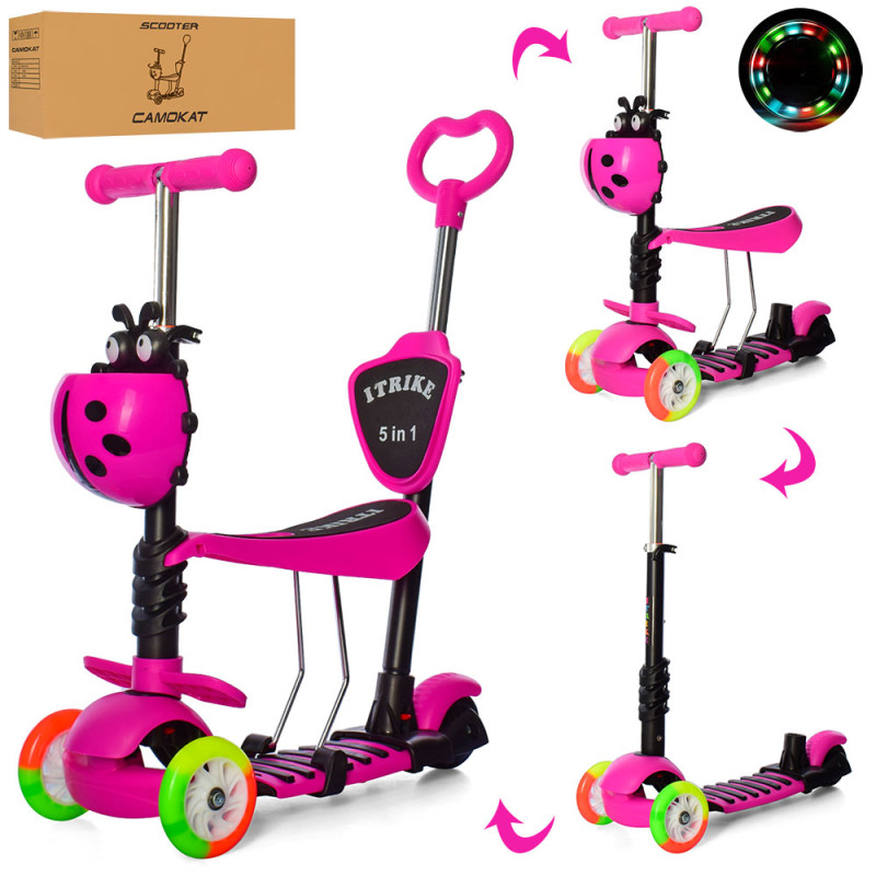 Самокат 5в1 iTrike Maxi JR 3-026-C-P (pink) Самокат 5в1 iTrike Maxi JR 3-026-C-P (pink)